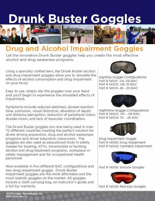 Broschüre zur Drunk Busters-Rauschbrille