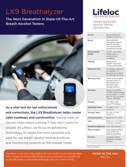 Alcohol Testing & Portable Alcohol Breath Tester Equipment: Lifeloc  Technologies